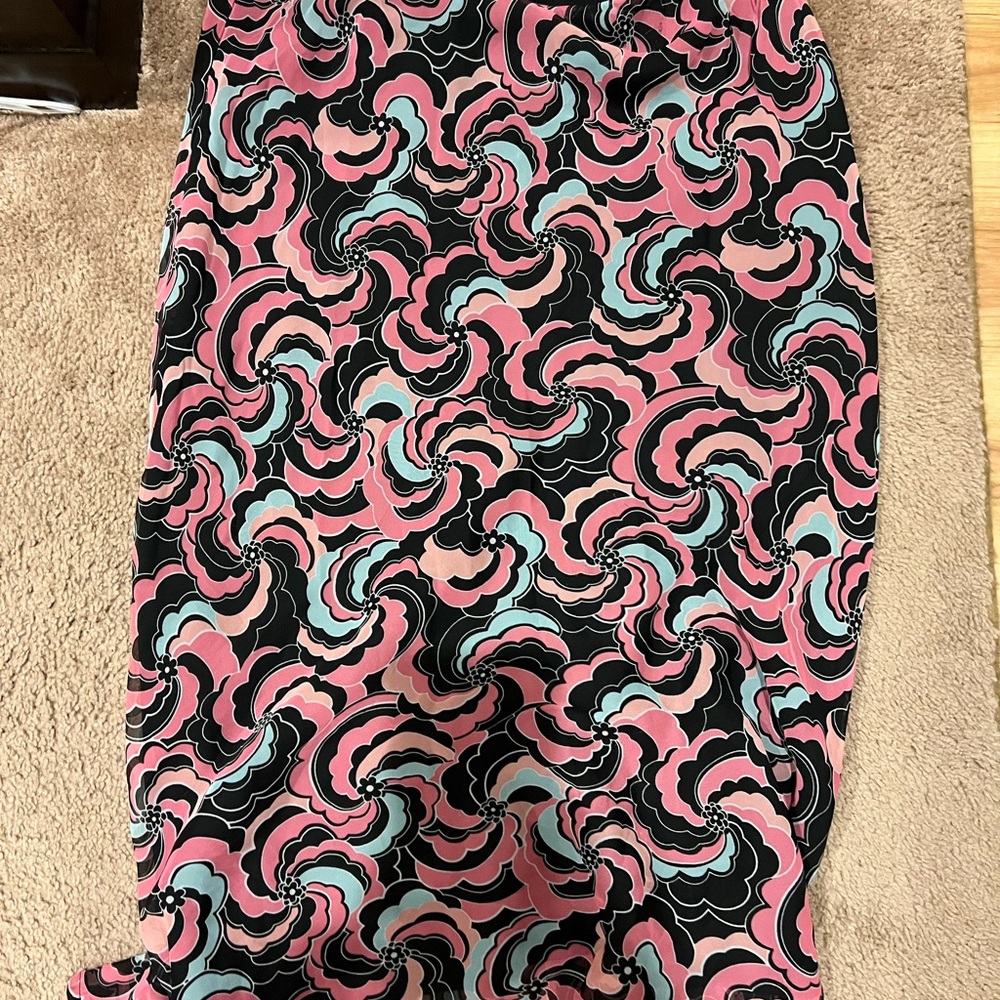 Cato Pink and Black Swirl Skirt